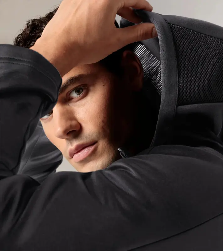 PORSCHE DESIGN Hooded sweat jacket Mikina s kapucí černá