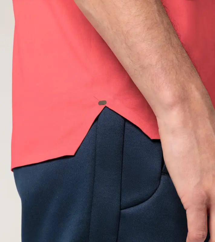 PORSCHE DESIGN T-shirt Essential Tričko volnočasové sportovní s kulatým výstřihem a logem oranžově korálová