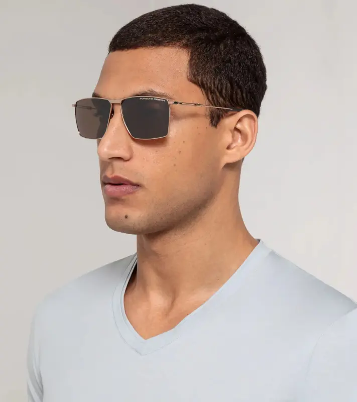 PORSCHE DESIGN Sunglasses P´8987 Sluneční brýle inspirované Porsche 911 GT3 RS zlatočerné s hnědými skly polarizované