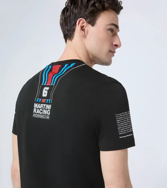 PORSCHE T-Shirt MARTINI RACING® Tričko s kulatým výstřihem černá