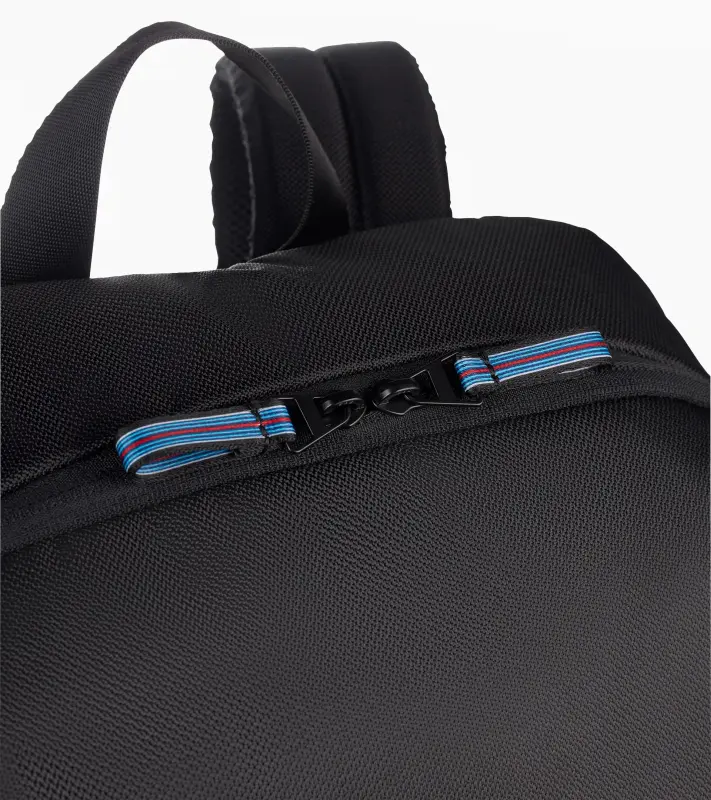 PORSCHE Backpack MARTINI RACING® Batoh do města i na cesty černá s červenomodrými detaily