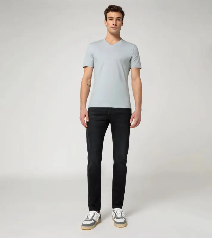 PORSCHE DESIGN V-Neck T-Shirt Tričko s výstřihem do V ledovcová šedá