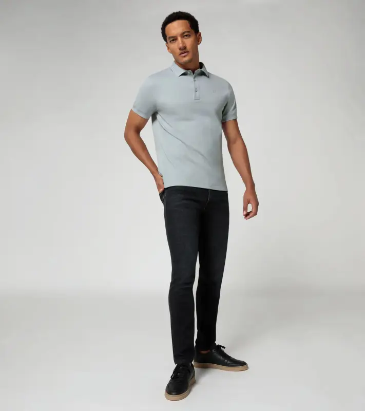 PORSCHE DESIGN TecFlex polo shirt Polokošile tričko s límečkem a knoflíky z piké ledovcová šedá