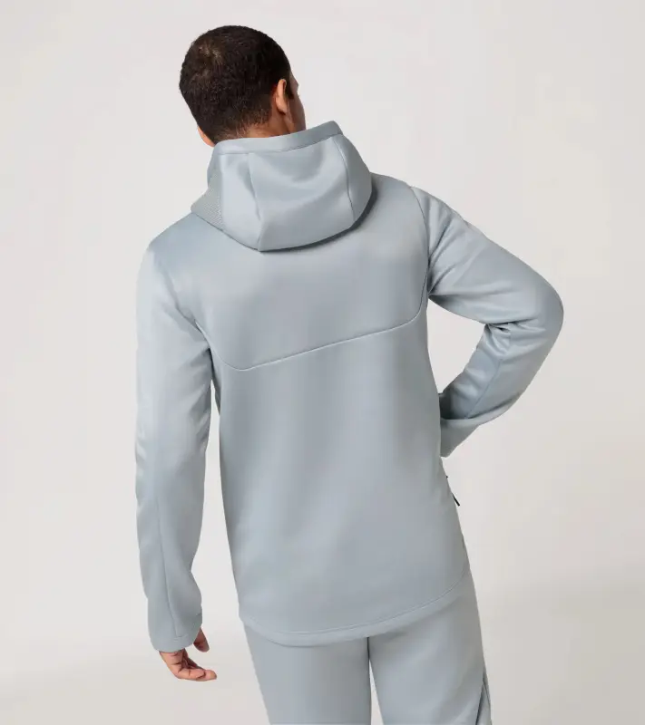PORSCHE DESIGN Hooded sweat jacket Mikina s kapucí světle ledovcově šedá