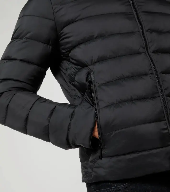 PORSCHE DESIGN Lightweight puffer jacket  Bunda prošívaná odlehčená klasického střihu černá