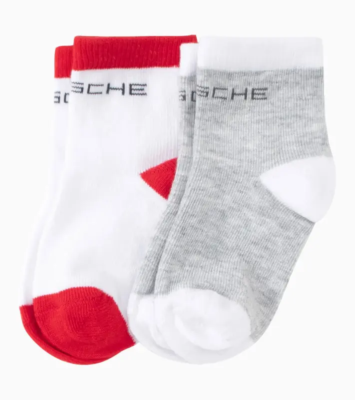 PORSCHE Baby romper set Essential Set pro miminko dupačky čepička ponožky v kufříku bílá s potiskem