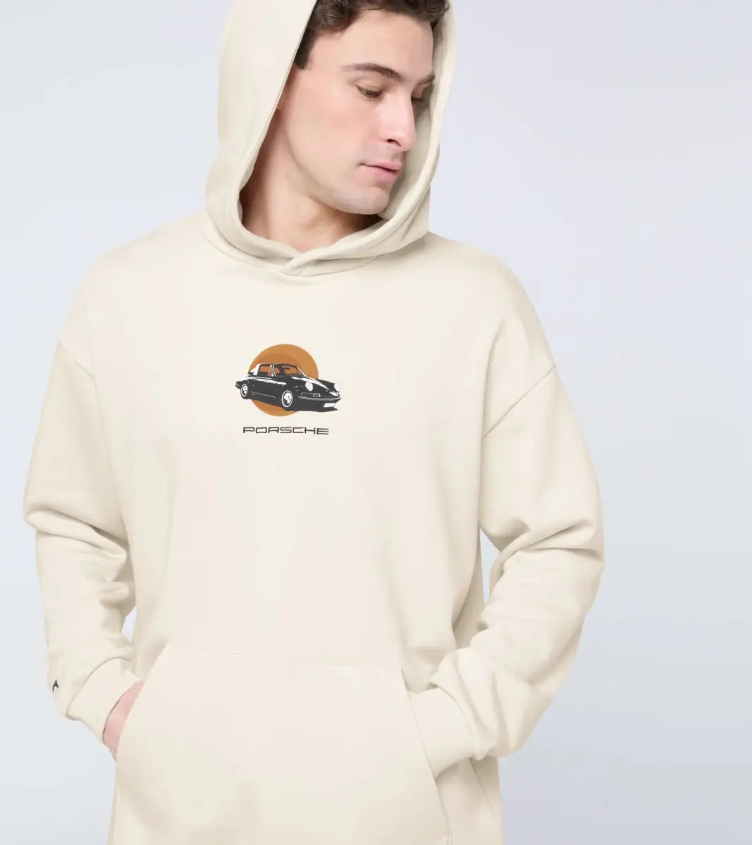 PORSCHE Hoodie – 911 Targa 60Y bílá mikina s potiskem Targa