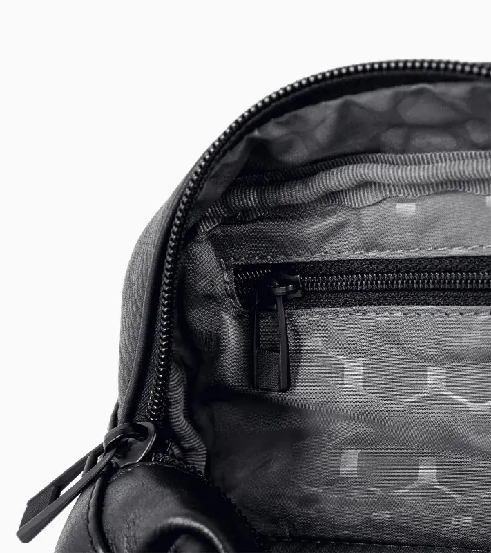 PORSCHE DESIGN Roadster Leather Accessory Pouch Pouzdro kožené na drobnosti doklady klíče s vnitřním organizérem na zip černé