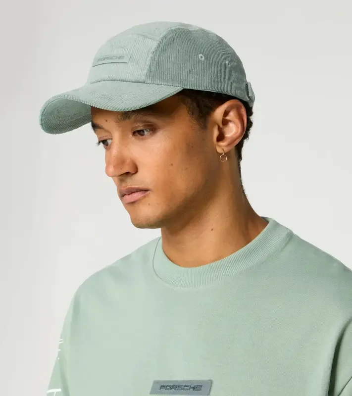 PORSCHE Urban five-panel cap Cayenne Electric Lifestyle Čepice kšiltovka stylová s nápisem mátová zelená