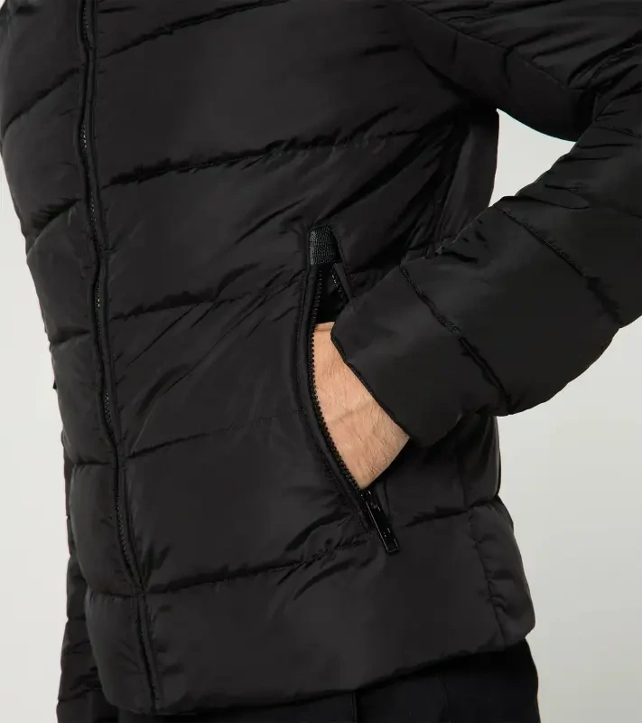 PORSCHE DESIGN Lightweight Jacket Bunda voděodolná odlehčená prošívaná s logem černá