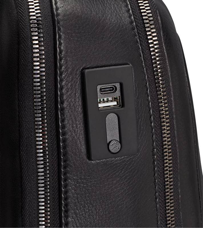 PORSCHE DESIGN Roadster Leather Backpack S1 Kožený tenký business batoh černá