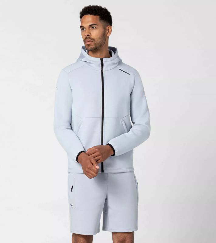 PORSCHE DESIGN RCT Hooded Sweat Jacket Bunda volnočasová sportovní arktická bílá