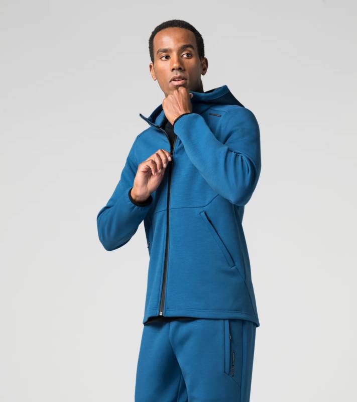 PORSCHE DESIGN RCT Hooded Sweat Jacket Mikina s kapucí funkční modrá