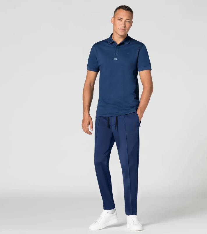 PORSCHE DESIGN TecFlex Polo Shirt Tričko s límečkem texturou bavlněné modré