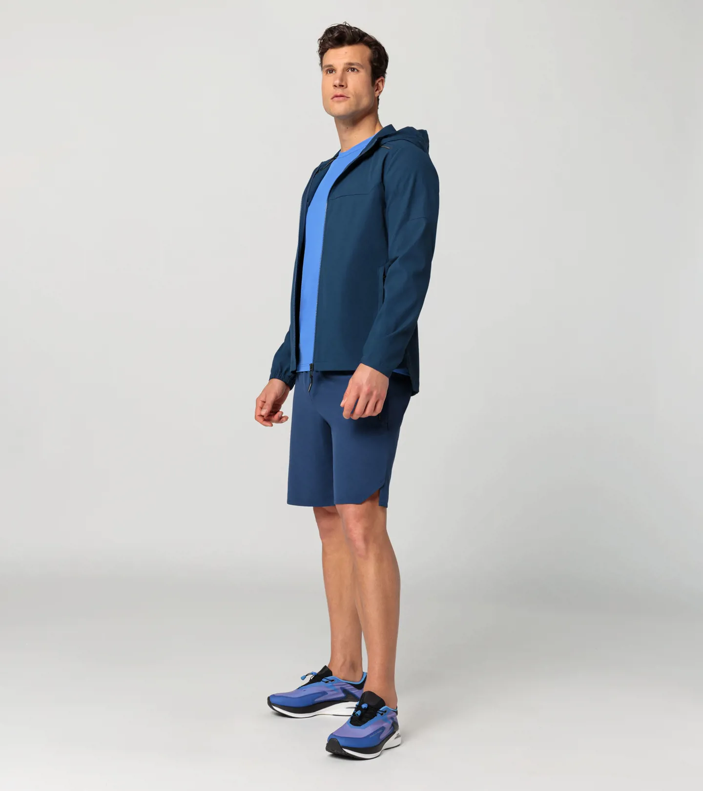 PORSCHE DESIGN Active Packable Jacket Sportovní lehká funkční bunda pro aktivní pohyb tmavá perská modrá