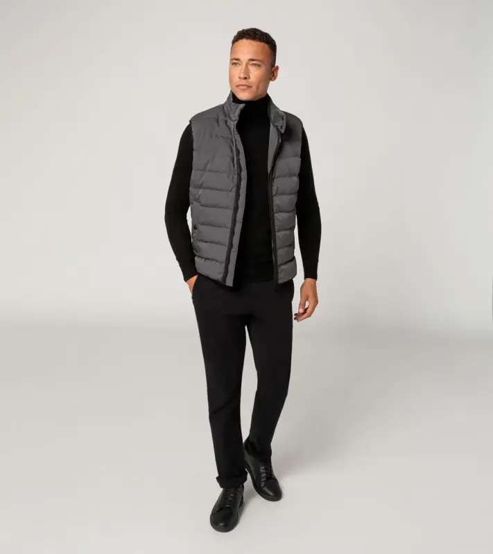 PORSCHE DESIGN Active lightweight vest Vesta lehká zateplená prošívaná šedá