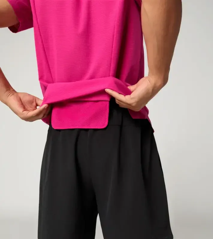 PORSCHE DESIGN Active T-shirt Tričko sportovní funkční granátová růže