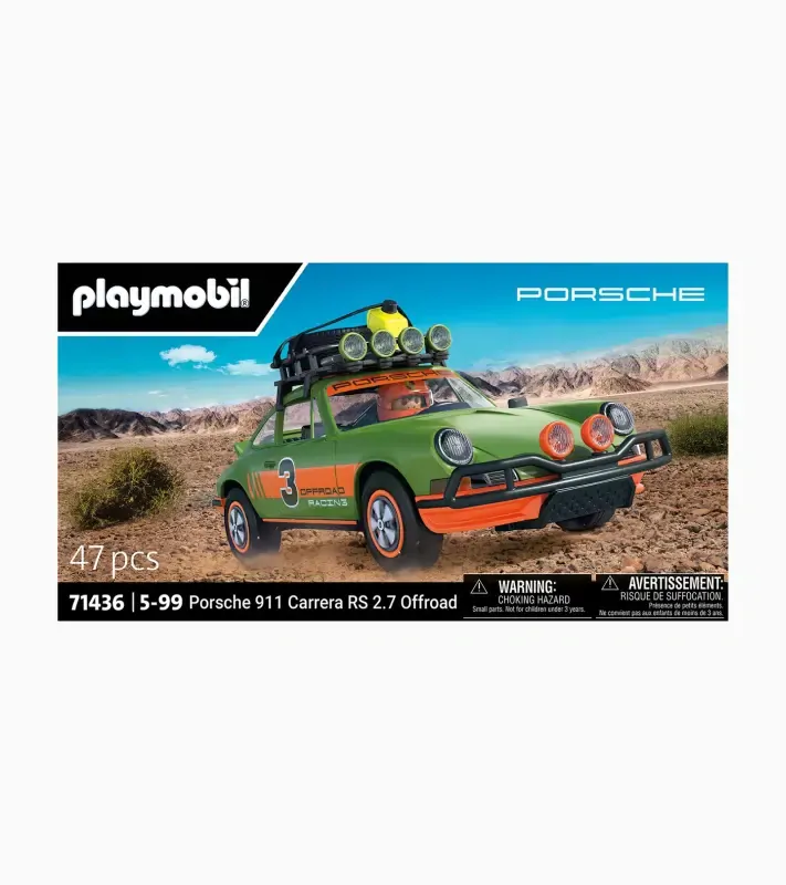 PORSCHE PLAYMOBIL® 911 Carrera RS 2.7 Offroad Model auta stavebnice 47 dílů s doplňky zelená