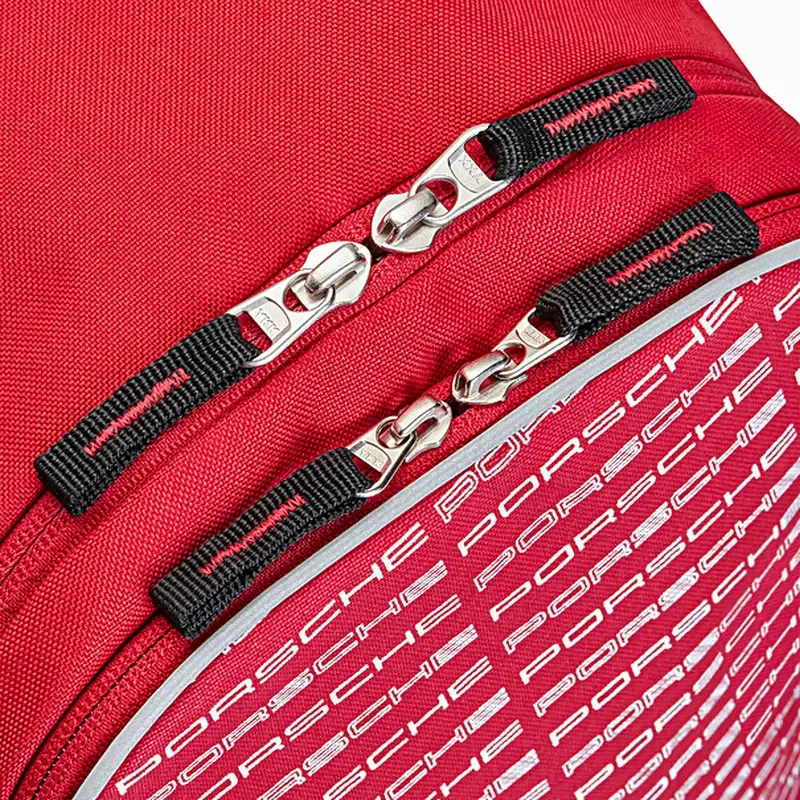 PORSCHE School backpack Školní batoh s reflexními logy červená