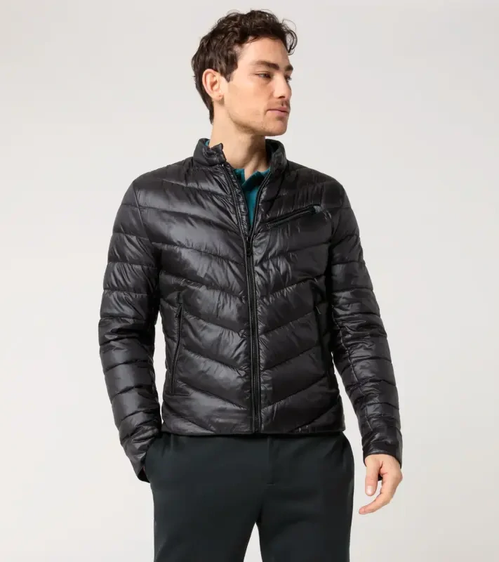 PORSCHE DESIGN Lightweight jacket Bunda prošívaná odlehčená na zip černá