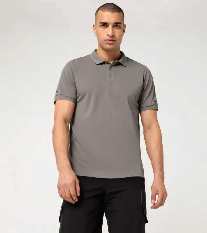 PORSCHE DESIGN Men's Polo Shirt Tričko s límečkem a knoflíčky šedá