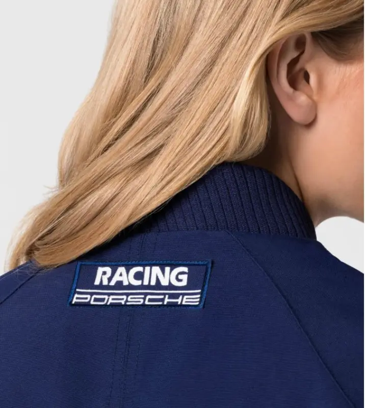 PORSCHE Women's jacket Racing Bunda sportovní volnočasová dámská s náplety závodní modrá
