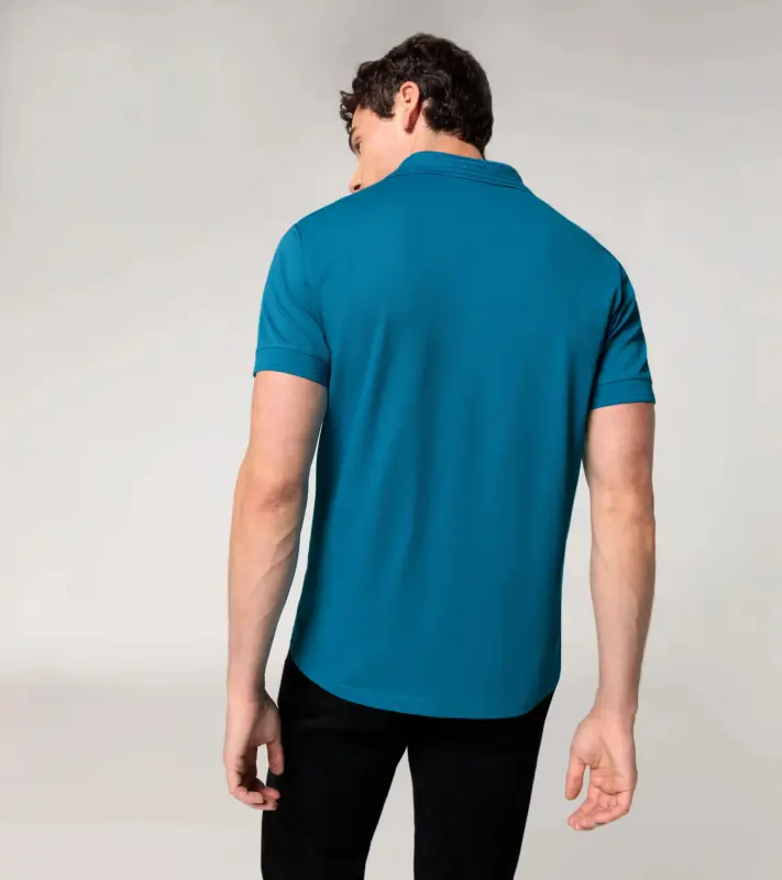 PORSCHE DESIGN TecFlex polo shirt Polokošile tričko s límečkem z piké světle modrá