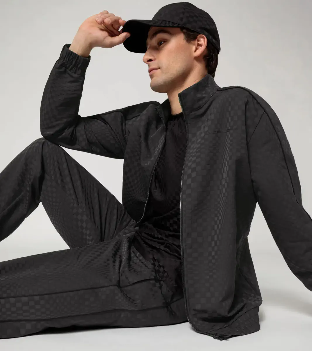 PORSCHE Jacquard tracksuit top 911 Spirit 70 žakárová mikina černá
