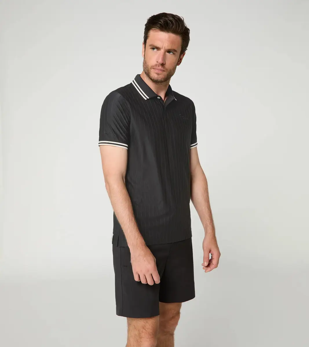 PORSCHE Polo shirt – 911 Targa 60Y triko s límečkem černé