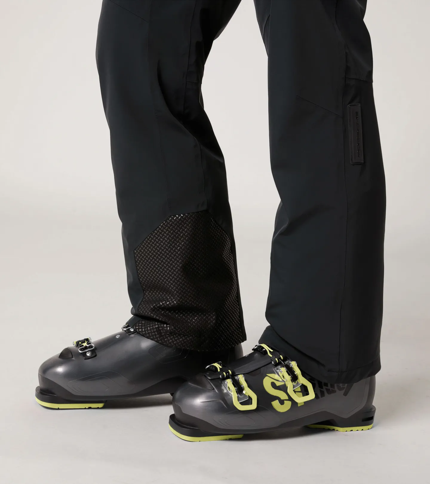PORSCHE HEAD Ski Pants Turbo Kalhoty lyžařské pánské černé se žlutým detailem