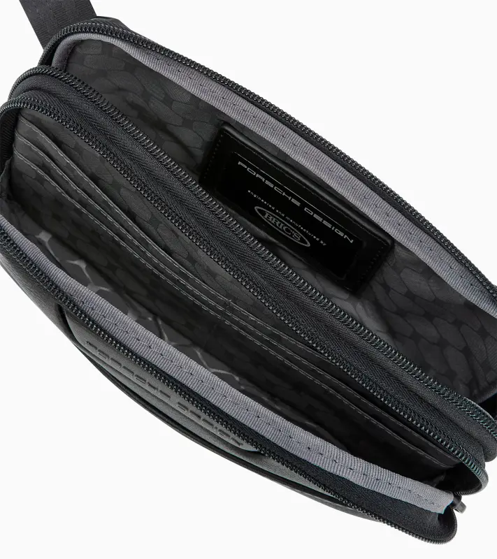 PORSCHE DESIGN Roadster Leather Travel Pouch Pouzdro diagonální kožené do města s vnitřním organizérem na zip černé