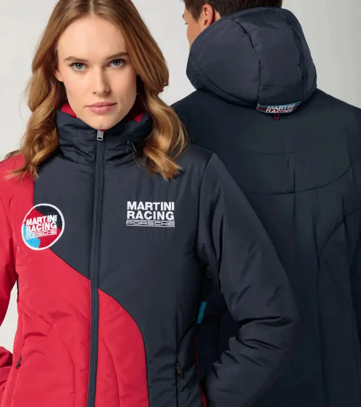 PORSCHE Quilted jacket MARTINI RACING® Bunda prošívaná doplněná detaily v ikonických barvách sportovních vozů tmavě modrá