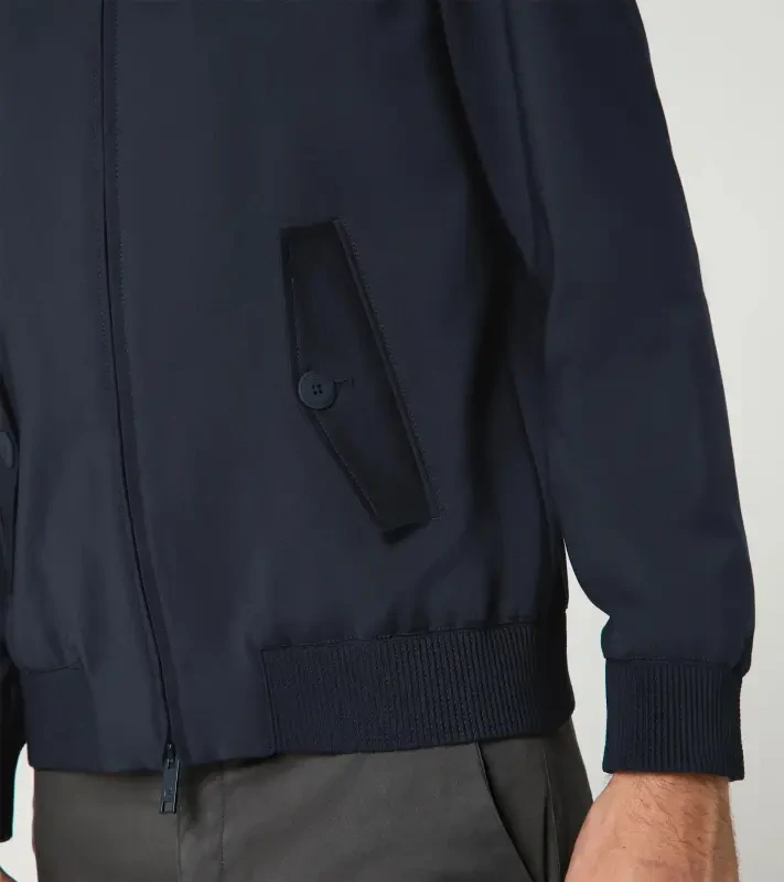 PORSCHE DESIGN Blouson Jacket Bunda s žakárovou podšívkou a límcem tmavě modrá