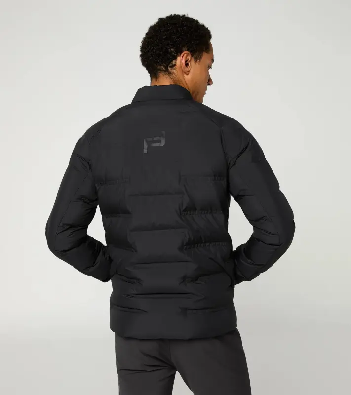 PORSCHE DESIGN Lightweight Padded Jacket Bunda prošívaná funkční do jarního nebo podzimního počasí černá