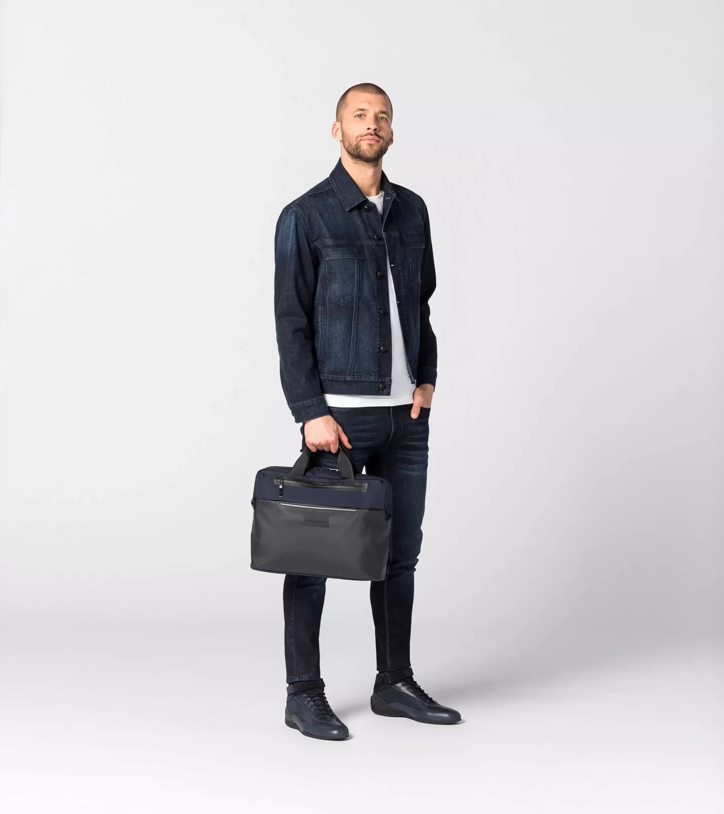 Porsche Design Urban Eco Briefcase M manažerská aktovka tmavě modrá dark blue