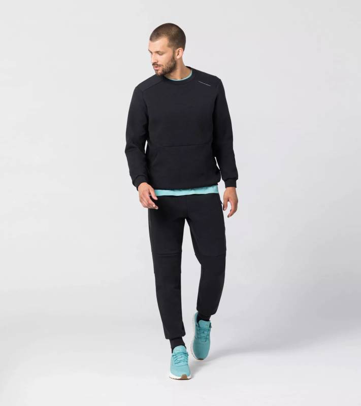PORSCHE DESIGN RCT Crew Neck Svetr s výstřihem ke krku černá