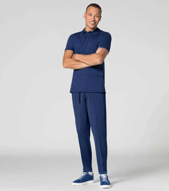PORSCHE DESIGN Icon Polo Shirt Tričko s límečkem bavlněné modré