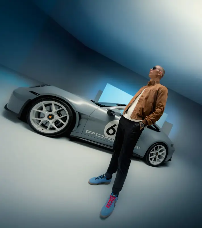 PORSCHE DESIGN Leather jacket 60Y Porsche 911 Limited Edition Bunda kožená pro přechodové období koňaková hnědá