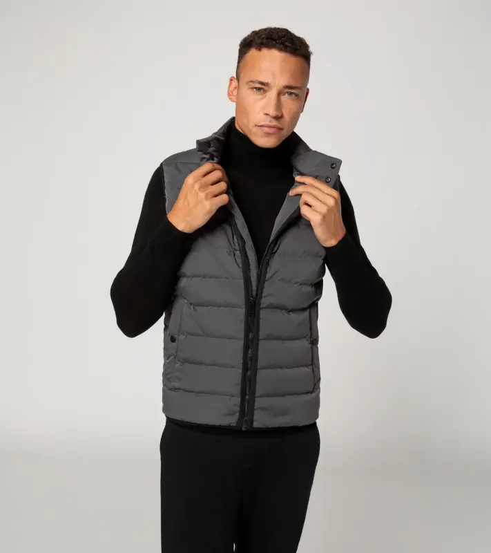 PORSCHE DESIGN Active lightweight vest Vesta lehká zateplená prošívaná šedá