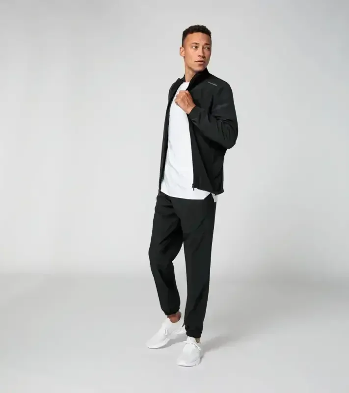 PORSCHE DESIGN Woven tech jacket Bunda tkaná sportovní tech funkční černá