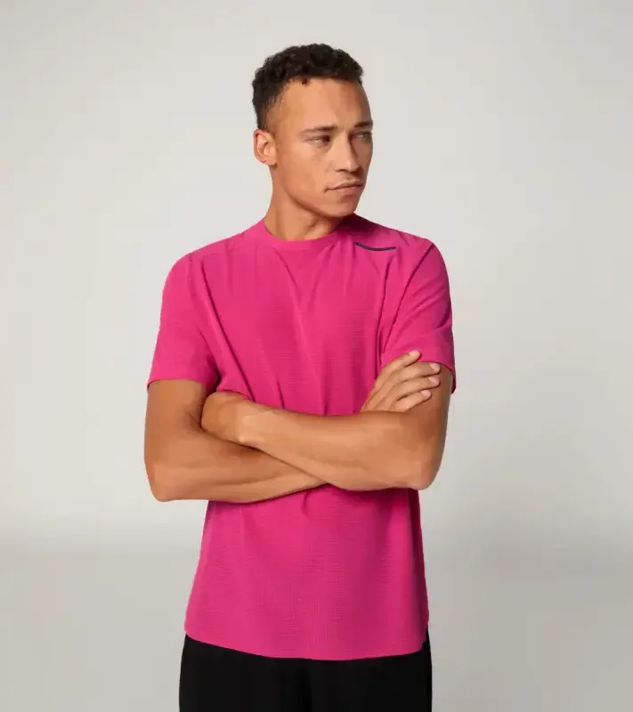 PORSCHE DESIGN Active T-shirt Tričko sportovní funkční granátová růže