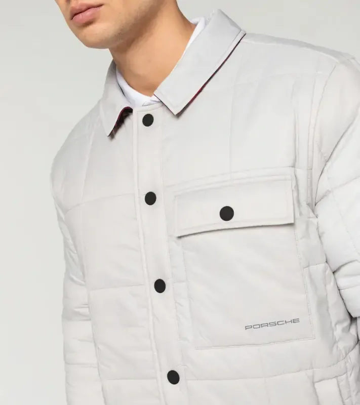 PORSCHE Reversible jacket Turbo No. 1 Bundá pánská oboustranná kostkovaná a  ledovcově šedá