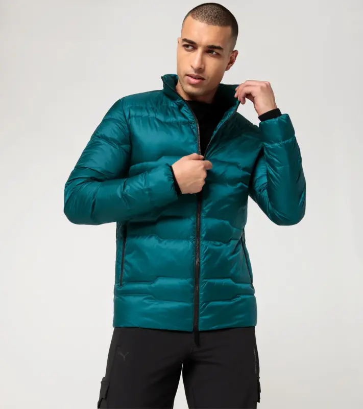 PORSCHE DESIGN Light Packable Jacket Bunda odlehčená sbalitelná prošívaná petrolejová zelená