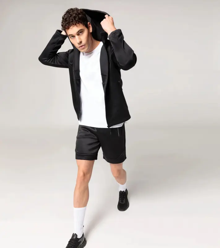 PORSCHE DESIGN Hooded sweat jacket Mikina s kapucí černá