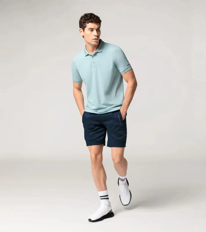 PORSCHE DESIGN Men's Polo Shirt Polokošile tričko s límečkem a knoflíčky mátová zelená