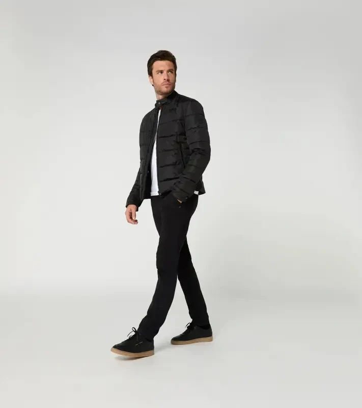 PORSCHE DESIGN Lightweight Jacket Bunda voděodolná odlehčená prošívaná s logem černá