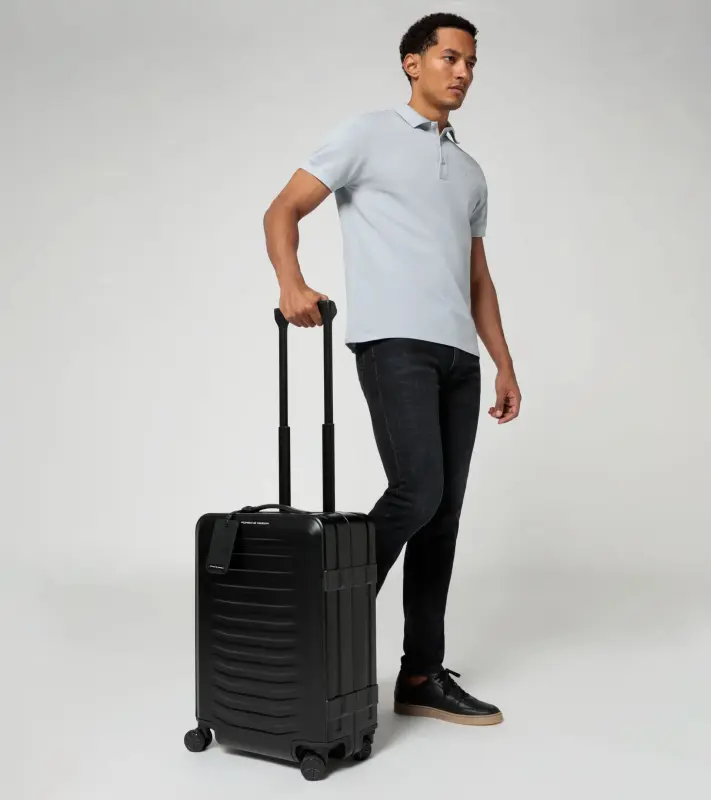 PORSCHE DESIGN Roadster Aluminum Trolley S Skořepinové zavazadlo kufr z hliníku velikost S černá TSA