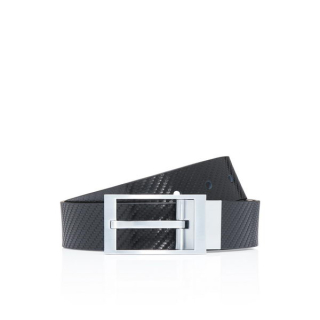 Porsche Design Business Belt Reversible 35 Opasek oboustranný délka 110 cm, šířka 3,5 cm, uhlíkové vlákno a černá, broušený chrom