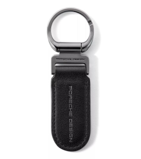 Porsche Design Keyring Oval kožený přívěsek ke klíčům oválný černý