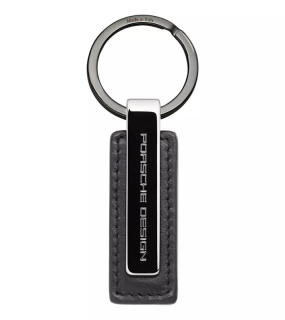 Porsche Design Keyring Leather Tag  kožený přívěsek ke klíčům černý